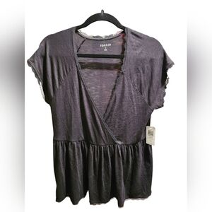 Torrid Black Wrap Top, SZ 1X